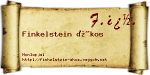 Finkelstein Ákos névjegykártya